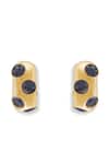 Buy_Esme By Aashna Dalmia_Gold Plated Imitation Gemstones Blue Earrings _at_Aza_Fashions