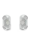 Shop_Esme By Aashna Dalmia_Silver Plated Crystals Designer Earrings _at_Aza_Fashions