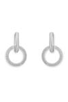 Esme By Aashna Dalmia_Silver Plated Designer Hoop Earrings _Online_at_Aza_Fashions