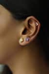 Buy_Esme By Aashna Dalmia_Multi Color Gemstones Stud Earrings Set _at_Aza_Fashions