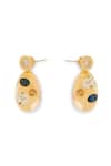 Shop_Esme By Aashna Dalmia_Gold Plated Gemstones Designer Green Earrings Set _Online_at_Aza_Fashions