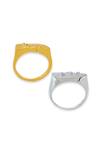 Esme By Aashna Dalmia_Gold Plated Designer And Silver Ring _Online_at_Aza_Fashions