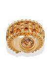 Shop_Esme By Aashna Dalmia_Gold Plated Crystals Designer Embellished Ring _at_Aza_Fashions
