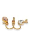 Esme By Aashna Dalmia_Gold Plated Gemstones Rosegold Designer Ring _Online_at_Aza_Fashions