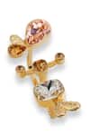 Shop_Esme By Aashna Dalmia_Gold Plated Gemstones Rosegold Designer Ring _at_Aza_Fashions