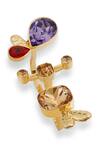 Shop_Esme By Aashna Dalmia_Gold Plated Gemstones Multicolour Designer Ring _at_Aza_Fashions