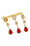 Esme By Aashna Dalmia_Red Gemstones Designer Gold Plated Ring _Online_at_Aza_Fashions