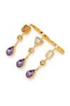 Esme By Aashna Dalmia_Purple Gemstones Gold Plated Ring _Online_at_Aza_Fashions