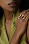 Buy_Esme By Aashna Dalmia_Purple Gemstones Gold Plated Ring _Online_at_Aza_Fashions