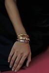 Buy_Esme By Aashna Dalmia_Gold Plated Gemstones Designer Bracelet _at_Aza_Fashions