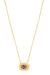 Esme By Aashna Dalmia_Gold Plated Purple Pendant Necklace _Online_at_Aza_Fashions