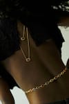 Buy_Esme By Aashna Dalmia_Red Gemstone Pendant Necklace _at_Aza_Fashions