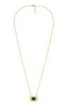 Shop_Esme By Aashna Dalmia_Gold Plated Green Gemstone Pendant Necklace _at_Aza_Fashions