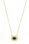 Esme By Aashna Dalmia_Gold Plated Green Gemstone Pendant Necklace _Online_at_Aza_Fashions