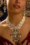 Shop_Joules By Radhika_Multi Color Gemstones, Pearls Regal Heritage Necklace Set _at_Aza_Fashions
