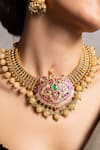 Shop_Joules By Radhika_Multi Color Gemstones, Beads Harvi Designer Necklace Set _at_Aza_Fashions