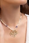 Buy_Joules By Radhika_Multi Color Celesti Gold Finish Necklace _at_Aza_Fashions