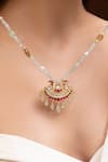 Buy_Joules By Radhika_Multi Color Amaira Gold Finish Necklace _at_Aza_Fashions