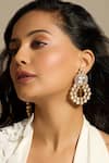 Buy_Joules By Radhika_Gold Plated Stones, Diamonds Polki Sphere Elegance Earrings _at_Aza_Fashions