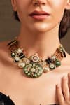 Shop_Joules By Radhika_Multi Color Rajputana Princess Necklace _at_Aza_Fashions