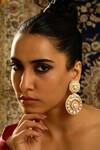 Buy_Joules By Radhika_Gold Plated Stones Dusk Polki Chaandbali Earrings _at_Aza_Fashions
