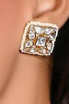 Buy_Joules By Radhika_Gold Plated Kundan Keshi Earrings _at_Aza_Fashions