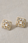 Shop_Joules By Radhika_Gold Plated Kundan Keshi Earrings _at_Aza_Fashions