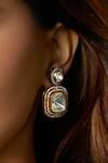 Buy_Joules By Radhika_Gold Plated Crystals Tranquil Teardrop Earrings _at_Aza_Fashions