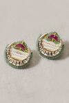 Shop_Joules By Radhika_Gold Plated Faux Diamonds Maharani Medley Earrings _at_Aza_Fashions