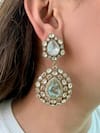 Shop_Prerto_White Stones Kodki Marble Kundan Necklace Set _at_Aza_Fashions
