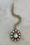 Prerto_White Pearls, Stones Victorian Finish Kundan Polki Necklace Set _Online_at_Aza_Fashions