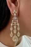 Shop_Prerto_Gold Plated Diamonds 4 Layer Finish Necklace Set _at_Aza_Fashions