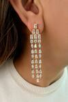 Shop_Prerto_Gold Plated Diamonds, Crystals Droplets Necklace Set _at_Aza_Fashions