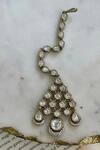 Prerto_White Stones Azmi Kundan Polki Necklace Set _Online_at_Aza_Fashions