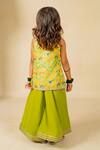 Shop_Jilmil Dreamwear_Yellow Cotton Embroidery Top And Palazzo Set _at_Aza_Fashions