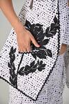 Buy_Baani Khurana_Black Cotton, Linen Embroidery Square Neck, Round Designer And White Crop Top Set _Online_at_Aza_Fashions