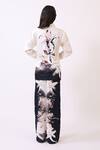 Shop_Baani Khurana_Black Satin, Linen Embroidery Collared Floral Print Designer Shirt And Trouser Set _at_Aza_Fashions