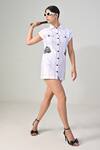 Buy_Baani Khurana_White Taffeta, Silk Embroidery Collared Designer Tafta Dress 