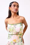 Baani Khurana_Multi Color Cotton, Linen Scoop Neck Floral Print Dress _Online_at_Aza_Fashions