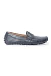 Domani_Black Gommino Leather Penny Loafers _Online_at_Aza_Fashions