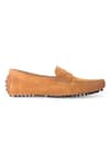 Domani_Brown Gommino Suede Penny Loafers _Online_at_Aza_Fashions