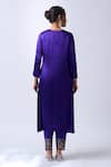 Shop_House Of Pink_Purple Modal, Silk, Organza Embroidery, Zari Vibrant Kurta Salwar Dupatta Set _at_Aza_Fashions