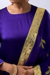 House Of Pink_Purple Modal, Silk, Organza Embroidery, Zari Vibrant Kurta Salwar Dupatta Set _at_Aza_Fashions