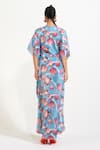 Shop_Nautanky_Sky Blue Crepe Sequins V-neck Shellfie Queen Kaftan _at_Aza_Fashions