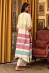 Shop_Nuhh_Multi Color Handloom Cotton Embroidery Multicolor Handwoven Kurta And Pant Set _at_Aza_Fashions