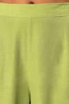 Buy_Nuhh_Green Handloom , Embroidery, Tassels Mandarin Handwoven Kurta Set _Online_at_Aza_Fashions