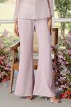 Buy_Parul And Preyanka_Pink Silk Organza, Crepe Ruffles High Neck Frill Detailing Co-ord Set _Online_at_Aza_Fashions