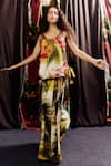 Buy_Til_Red Cotton Scoop Neck Crimson Grass Embroidered Vest _at_Aza_Fashions