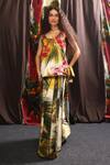 Buy_Til_Red Cotton Scoop Neck Crimson Grass Embroidered Vest _Online_at_Aza_Fashions