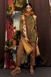 Buy_Til_Multi Color Cotton Hand Painted Long Overlay _at_Aza_Fashions